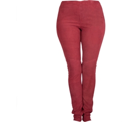 BTF / Notyz - Skindleggins - Ruskind - 10.481 - Oxblood - Rød