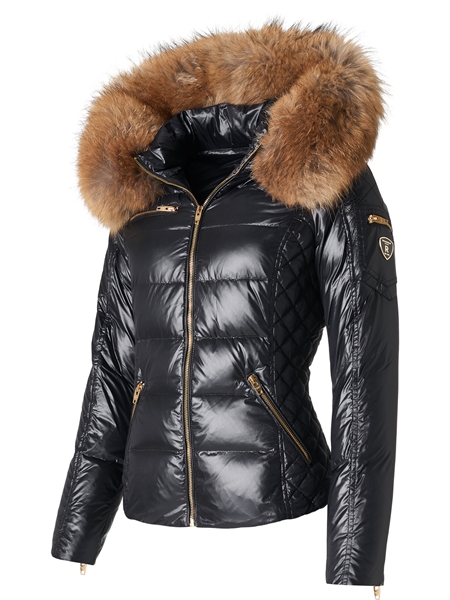 Rita - Black - Sort - Raccoon Fur - Lustrous Nylon