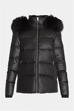 Joyce Mid - Black - Natural Raccoon Fur
