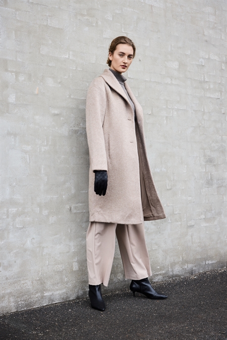 BTF Uldfrakke - 400035 - Dark Oakmeal Melange - Beige 