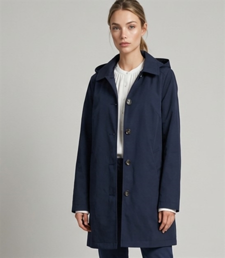 Saki - Carline Coat - Navy - Blå