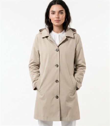 Saki - Carline Coat - Dark Beige - Taupe