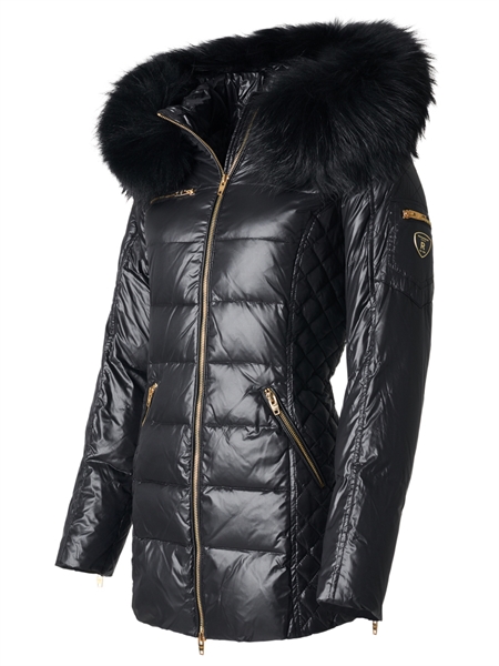 Eve- Lustrous Nylon - Black - Raccoon Fur