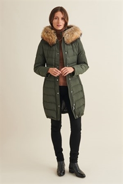 Evelyn Comfort - Army - Raccoon Fur